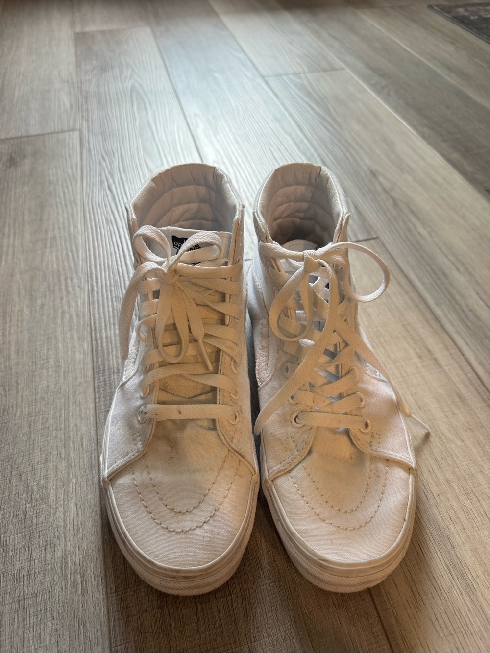Vans White High-Top Canvas Women's Sneakers